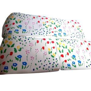 Vintage Marimekko Vinyl Floral Colorful Placemats SET OF 4 READ